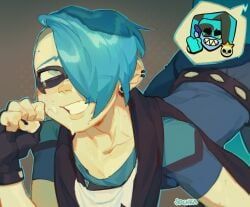 chester_(brawl_stars), edgar_(brawl_stars), brawl_stars, 90shugen, aqua_hair