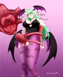 morrigan_aensland, darkstalkers, enumapneumansfw, angry, deepthroat