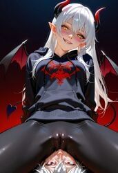 aludir_(felixabyss), black_leggings, cameltoe, crazy_eyes, crying_male