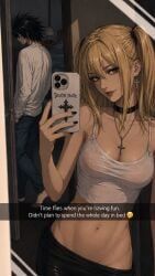 l_lawliet, misa_amane, death_note, echoanomaly, 1boy