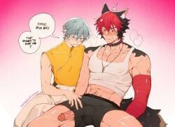 komano_manato, wise_(zenless_zone_zero), zenless_zone_zero, brothums, 2boys