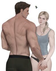 chris_redfield, jill_valentine, jill_valentine_(blonde), capcom, resident_evil