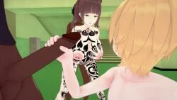 blacked, white_boy_summer(game), pallasmanul, 1girls, bangs