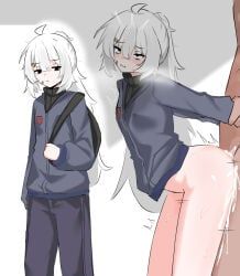 original, sari_(zakura27502762), 1boy, 1girl, ahoge