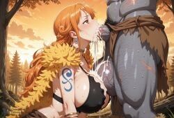 nami_(one_piece), one_piece, creamhorseai, 1girls, alternate_costume