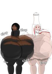 mlarkko_(kayjohn76alt), promoted_white_queen_(spamueljackson2020), 1boy, 1girls, big_ass