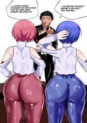 natsuki_subaru, ram_(re:zero), rem_(re:zero), re:zero_kara_hajimeru_isekai_seikatsu, shockerdoc5261