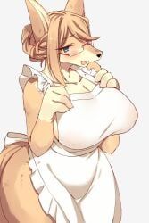 aky_sg6, sgsix, anthro, apron, big_breasts