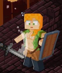 alex_(minecraft), wither_skeleton, wither_skeleton_(minecraft), minecraft, wifeburger