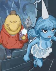 charlie_(smiling_friends), princess_shmaloogle, smiling_friends, mossa, 1girls