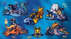 alakazam, articuno, beedrill, charizard, eeveelution
