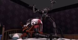 foxy_(fnaf), mangle_(fnaf), mangled_mangle_(fnaf), nightmare_foxy, nightmare_mangle