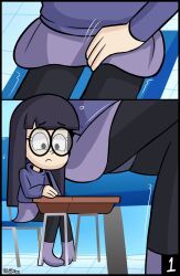 panda_(living_with_dad), living_with_dad, yellowzonemx, classroom, desk