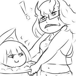bean-chan, discourse-chan, franktonius, 2girls, bangs