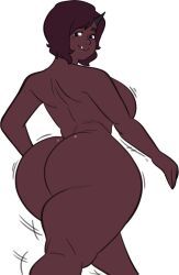 ogremom_(franktonius), anonymous_artist, 1girls, 1horn, ass