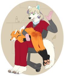 lobadelaluna, otk, anthro, arctic_fox, ass