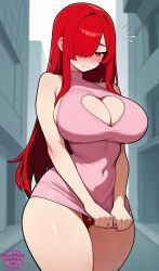 jorgecarlosai, big_breasts, blush, blush_lines, boob_window