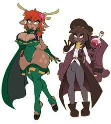 wally_(vonjungle), thompson-vonjung, anthro, antlers, areola