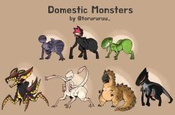 arachnid_(starship_troopers), dawn_hound_(torururuu), death_angel_(a_quiet_place), demodoggo_(torururuu), demogorgon