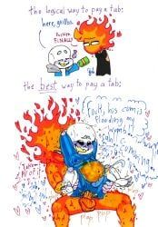 grillby, sans_(undertale), undertale, koko_skelly, animated_skeleton