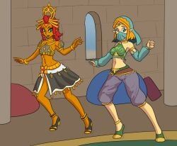 gerudo, gerudo_zelda, princess_zelda, riju, zelda_(tears_of_the_kingdom)