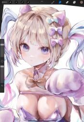 chouzetsusaikawa_tenshi-chan, needy_girl_overdose, 1girl, animal_ears, animal_hands