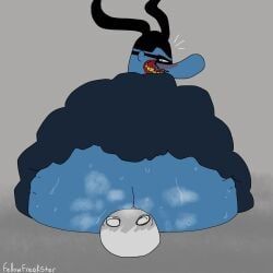 anonymous_character, blue_meanie, yellow_submarine, ass_focus, ass_in_face