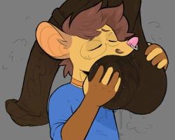 juicyghost, animal_genitalia, animal_penis, anthro, ball_suck