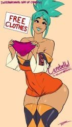 cerebella, skullgirls, fakeryway, 1girls, dark-skinned_female