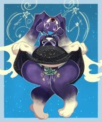 ara_(pasteldaemon), cactilaine, anthro, blue_mouth, bodily_fluids