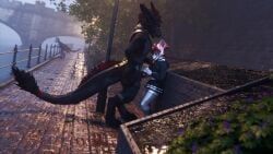mythology, moonfang, animal_genitalia, animal_penis, anthro