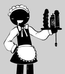 greedyghoul, ambiguous_fluids, ambiguous_gender, blush, dildo
