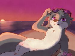 anentheotter, anen_(anentheotter), anthro, anus, beach