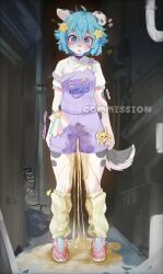 kiyokiyowou, accessory, anthro, biped, black_spots