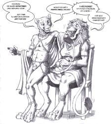 0laffson, animal_genitalia, anthro, arm_around_shoulders, balls