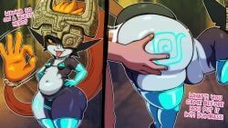 imp_midna, link, link_(twilight_princess), midna, nintendo