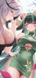 black_survival, eternal_return:_black_survival, suisen_(suisenhwa), 2girls, :3