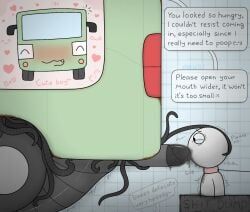 akuzli_bread, ambiguous_gender, anal_fluids_on_face, begging, black_feces