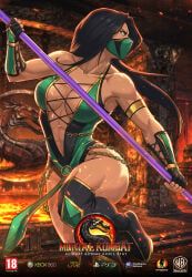 jade_(mortal_kombat), mortal_kombat, jhony_caballero, black_hair, dark-skinned_female