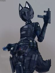 seraziel, animal_genitalia, animal_penis, anthro, armor