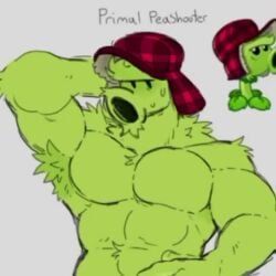 bellsprout, cosmic_pea_(pvz), endurian_(pvz), gatling_pea_(pvz), mario