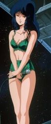 robotech, 1girls, black_hair, bra, female