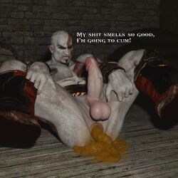 kratos, god_of_war, mortychill, 1boy, anal_grip