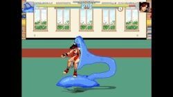 mai_shiranui, slime_(mugen), fatal_fury, m.u.g.e.n, drool