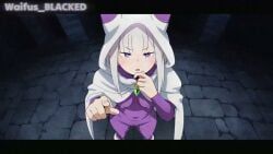 emilia_(re:zero), blacked, re:zero_kara_hajimeru_isekai_seikatsu, waifus_blacked, backshots