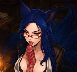 ahri, ahri_(league_of_legends), league_of_legends, 1boy, 1girls