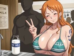 nami_(one_piece), one_piece, kyoru189, 1girls, big_breasts