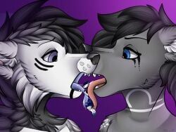 loleczeq, samuelwolfo, anthro, between_tongues, bodily_fluids