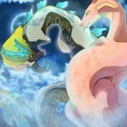 dragong, light_dragon_(totk), princess_zelda, zelda_(tears_of_the_kingdom), my_singing_monsters
