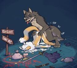 arcanis_(hahaluckyme), borko_(barkwoofawoo), fuel_(artist), ambiguous_penetration, anthro